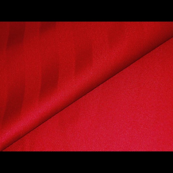 Herringbone Stripe in Cardinal Red Fabric - Picture 5 of 6